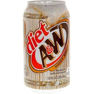 A&W DIET ROOT BEER CANS  - 12x355ML