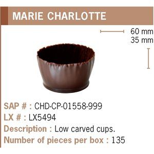 MONA LISA - MARIE CHARLOTTE SEMI SWEET CHOCOLATE CUP 135 CT