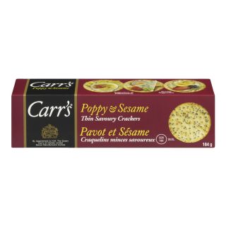 CARRS POPPY & SESAME CRACKERS