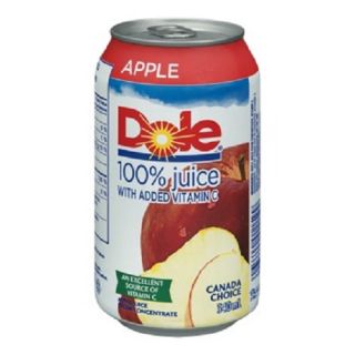 DOLE APPLE JUICE 100 PERCENT -  340 ML X 12 cans