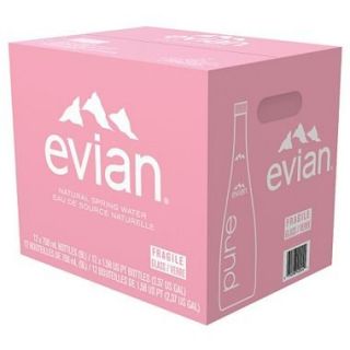 EVIAN WATER GLASS-750 ML X 12 bottles