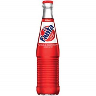 FANTA STRAWBERRY GLASS BOTTLE