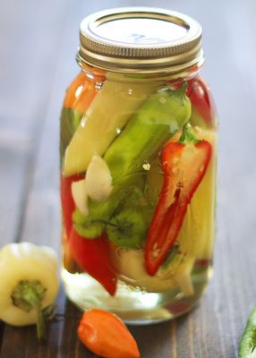 PICKLED GREEN HOT PEPPERS