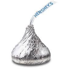  HERSHEYS KISSES (SILVER FOIL)