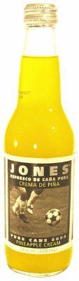 JONES SODA -   PINEAPPLE CREAM - 355 ML X 12 GLASS BOTTLES
