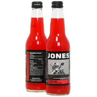 JONES SODA -  STRAWBERRY/LIME - 355 ML X 12 GLASS BOTTLES