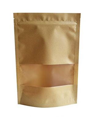 BAG PAPER WINDOW KRAFT 1LB - 25PC 