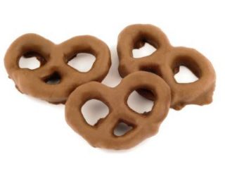 MILK CHOCOLATE COVERED PRETZELS