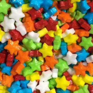 MULTI COLORED PRESSED STARS