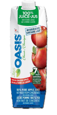 OASIS TETRA APPLE JUICE - 200 ML X 32