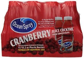 OCEAN SPRAY CRANBERRY COCKTAIL - 450 ML X 12