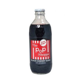 POP SHOPPE BLACK CHERRY SODA - 12x355 ML BOTTLES