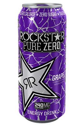 ROCKSTAR GRAPE PURE ZERO - 473 ML X 12 cans  