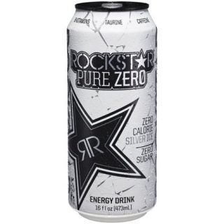 ROCKSTAR PURE ZERO SILVER ICE - 473 ML X 12 cans 