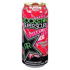 ROCKSTAR SUPER SOUR STRAWBERRY - 473 ML X 12 cans