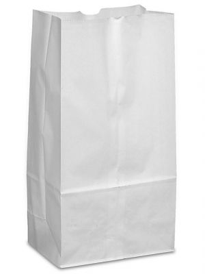 PLAIN WHITE GROCERY BAGS 5LB 