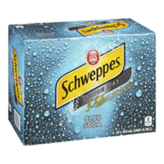 SCHWEPPES CLUB SODA - 12x355 ML