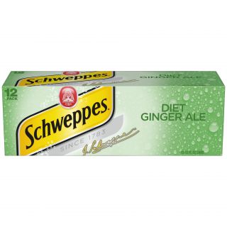 SCHWEPPES GINGER ALE SUGAR FREE - 12 x 355 ML