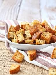 THREE PLAIN BREAD CROUTONS